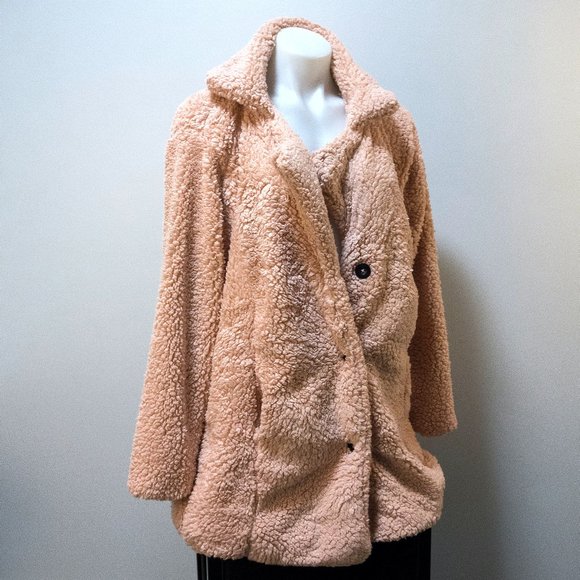 NWT 🌟Host Pick🌟Sherpa LightJacket - Pink - Large - Picture 1 of 7